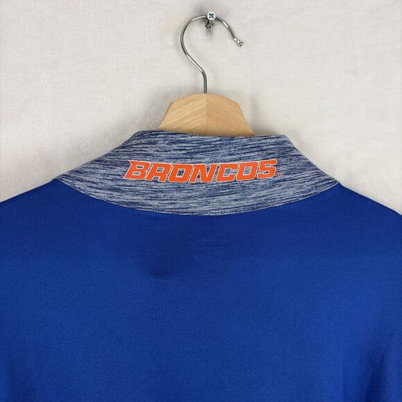 Boise State Broncos Quarter Zip Long Sleeve Pullover Shirt Size 2XL Blue NWT - Picture 5 of 6